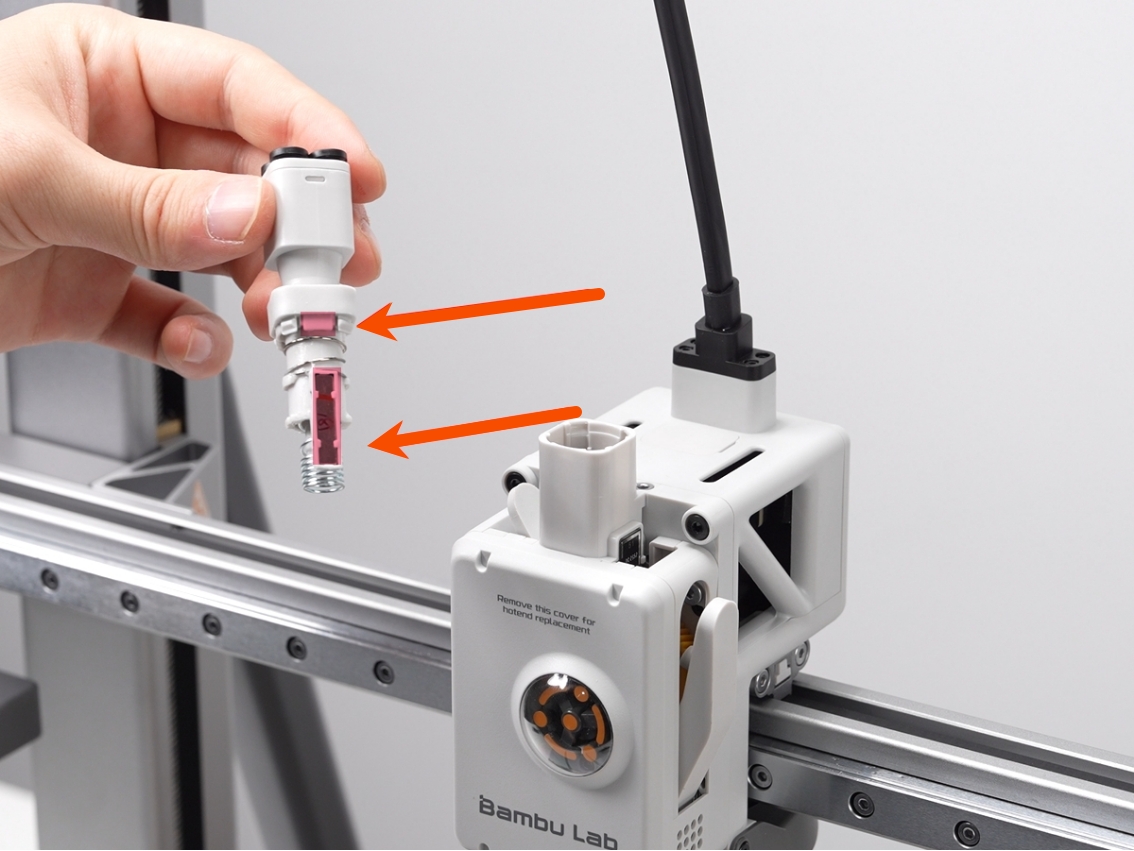 แนวการใส่ Filament Hub กลับเข้าตำแหน่งบน Toolhead