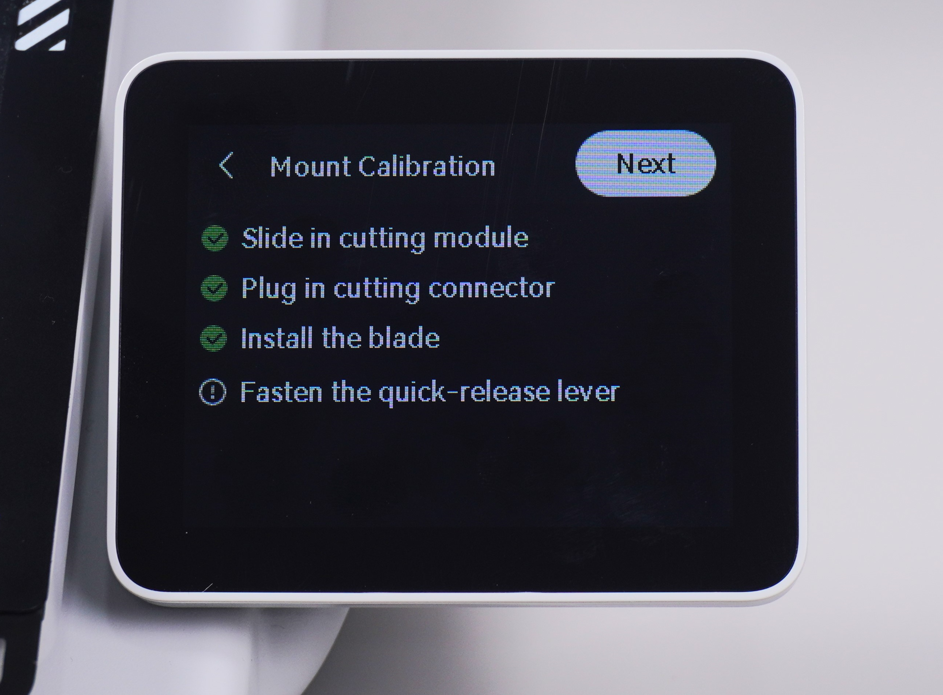 เลือก Mounting Calibration สำหรับ Cutting Module