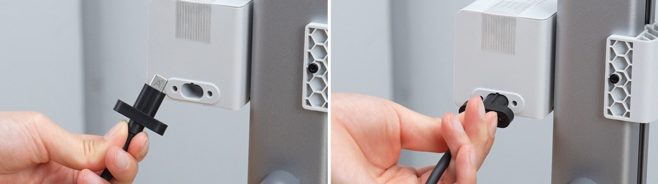 เสียบ Integrated Cable เข้าด้านหลัง X Motor box