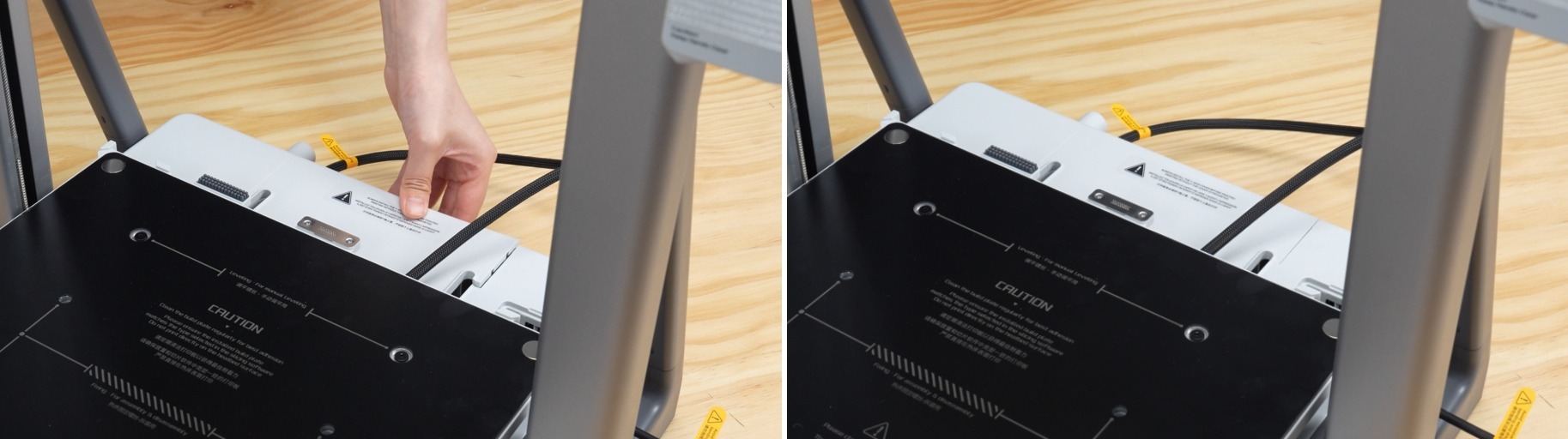 กดด้านหลังของ Y-Axis Top Cover ให้เข้าล็อก