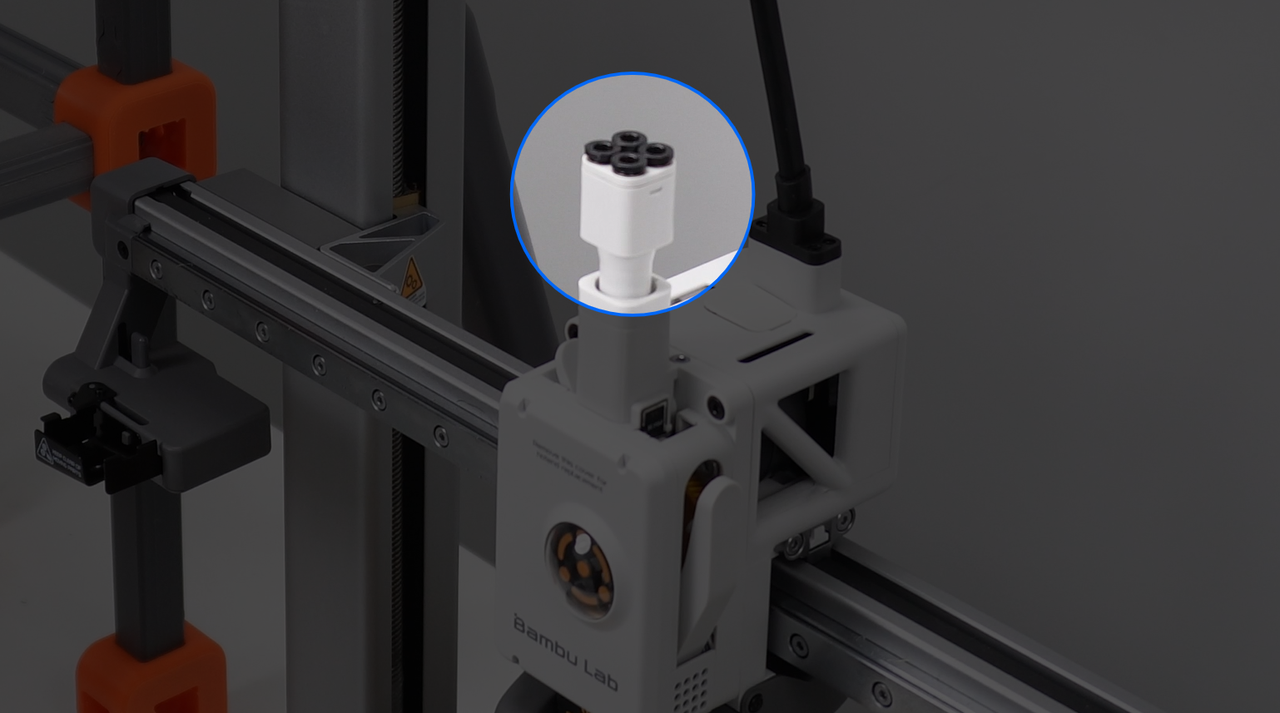 ถอดท่อ PTFE ออกจาก toolhead และเตรียมทางเข้า extruder