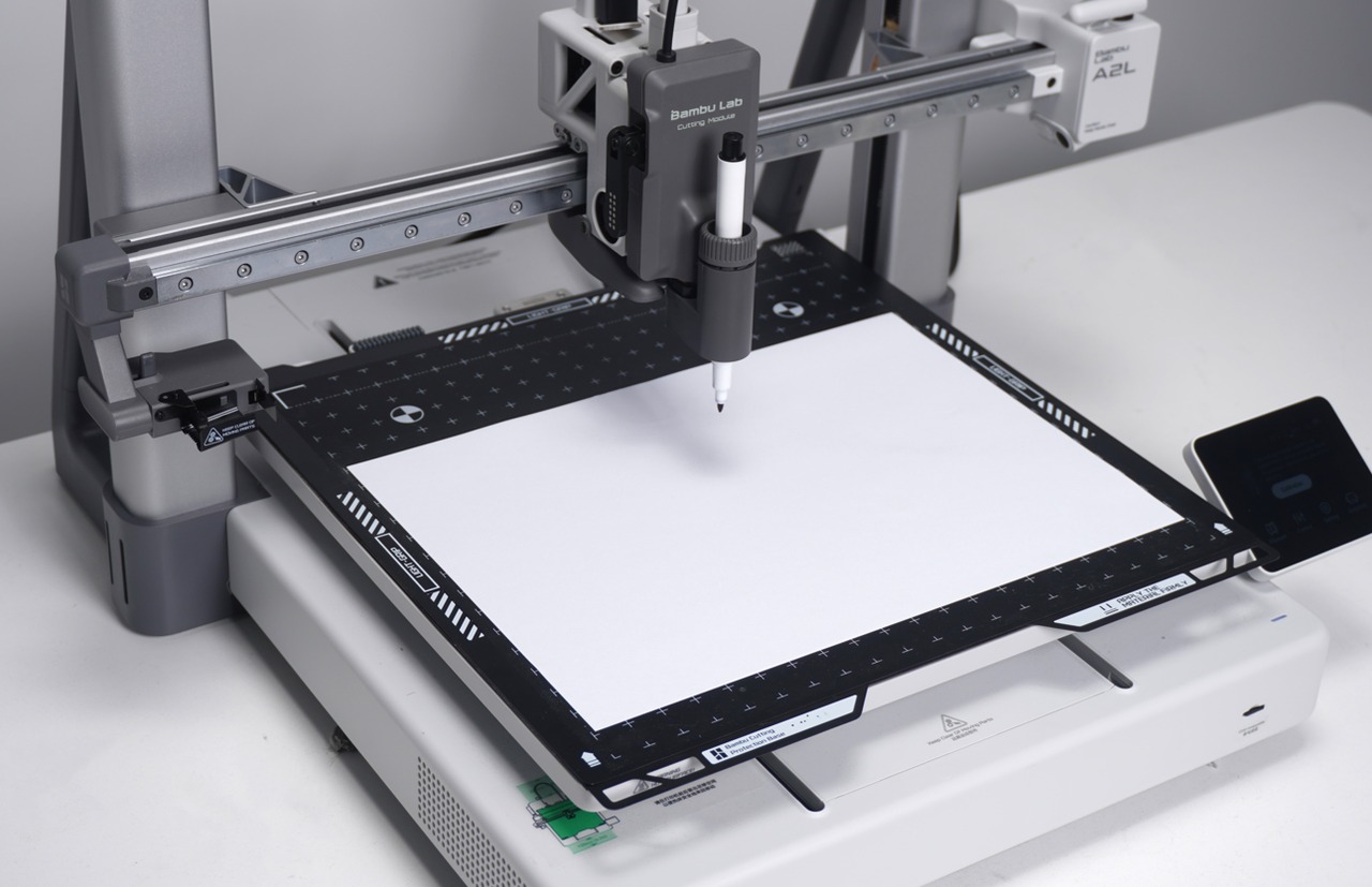 ตัวอย่างการติดตั้งวัสดุบน Cutting Mat