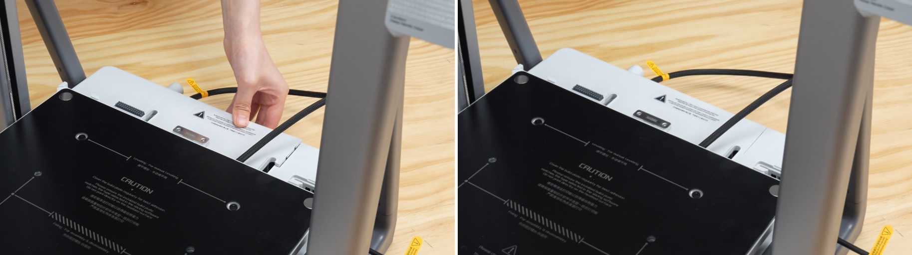 กดด้านท้ายของ Y-Axis Top Cover ให้เขี้ยวล็อกเข้าที่ครบถ้วน