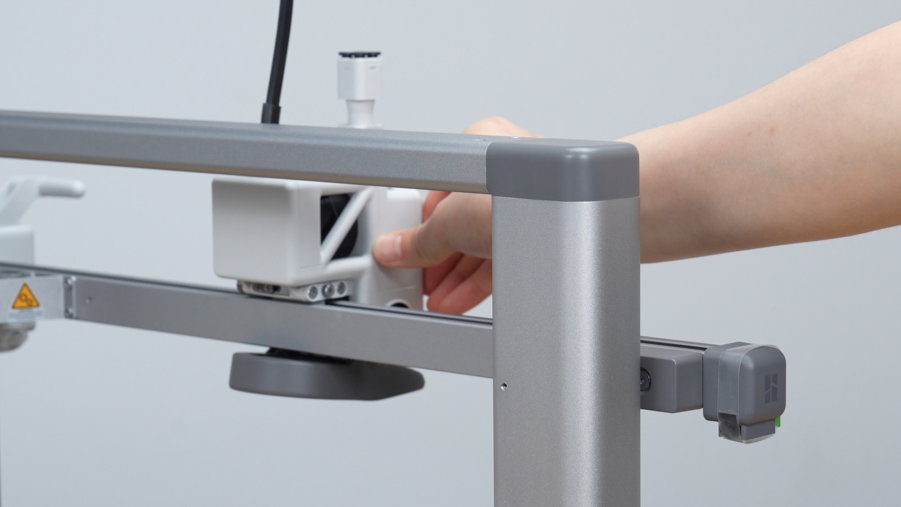 เลื่อนหัวพิมพ์มาไว้กลางราง Linear Rail ก่อนติดตั้ง Purge Wiper